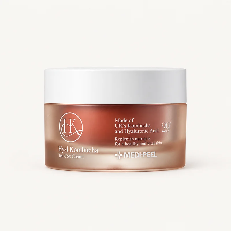 MEDIPEEL Hyal Kombucha Tea-Tox Cream 50 мл — подвійний крем для обличчя з комбучею