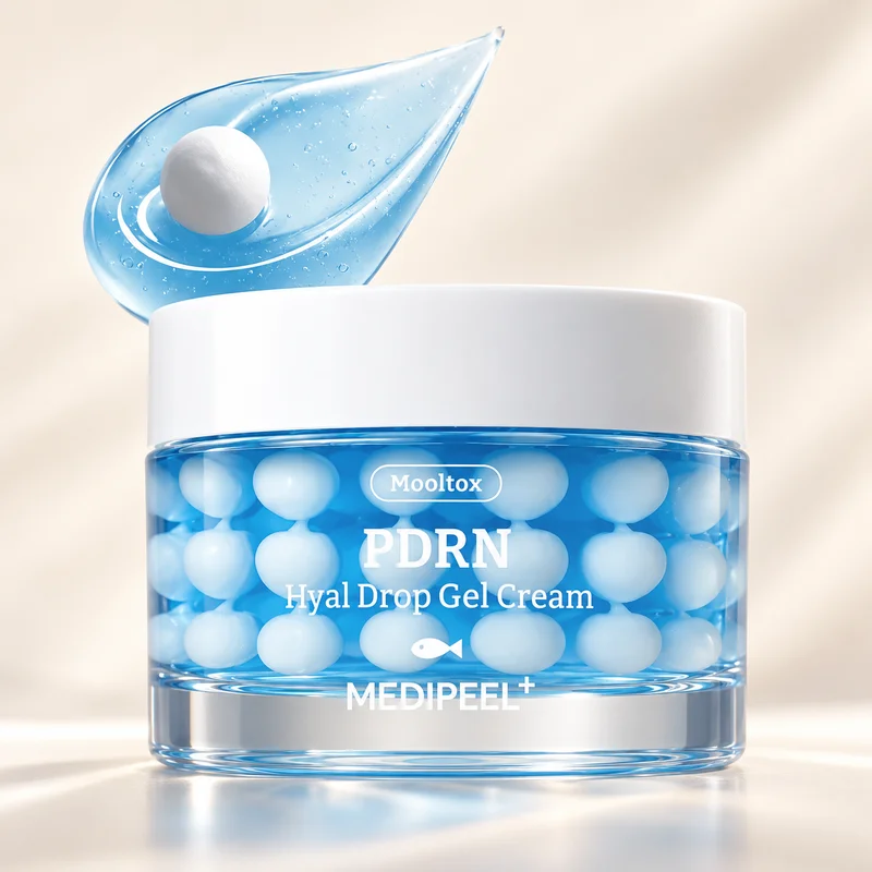 MEDIPEEL Mooltox PDRN Hyal Drop Gel Cream — зволожувальний капсульний крем-гель з PDRN та гіалуроновою кислотою, 50 г