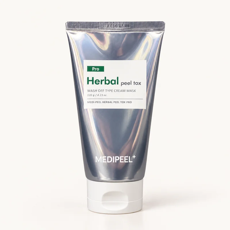MEDIPEEL Herbal Peel Tox Wash Off Type Cream Mask — очищающая пилинг-маска с детокс-эффектом, 120 мл