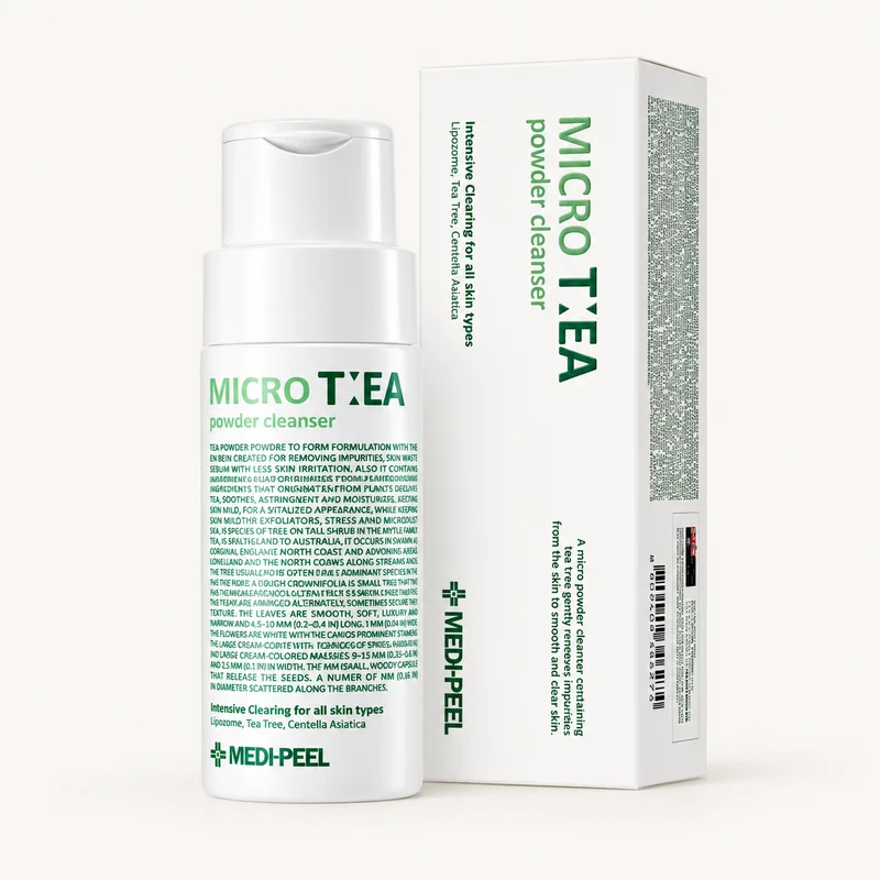 MEDIPEEL Micro Tea Powder Cleanser 70 г — ензимна пудра для очищення обличчя з упаковкою