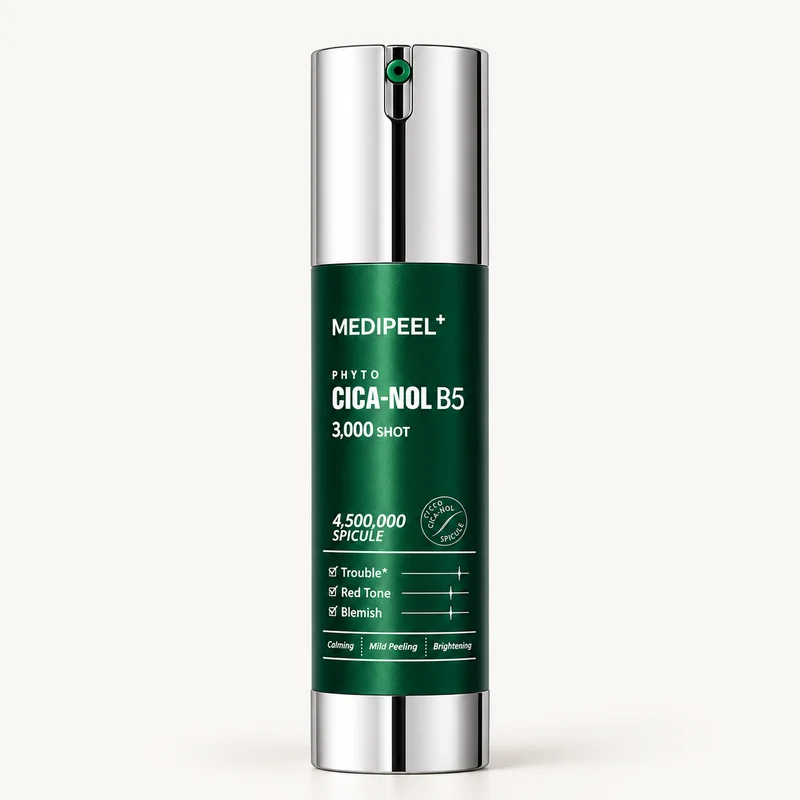 1. MEDIPEEL Phyto Cica-Nol B5 3000 Shot Serum 50 мл — пілінг-сироватка зі спікулами, центелою та пантенолом